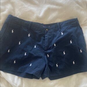 Polo by Ralph Lauren Blue Bermuda Shorts with Embroidered Design